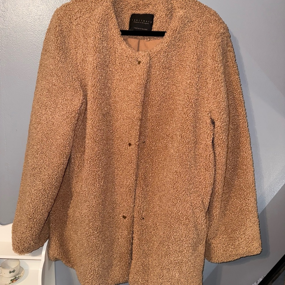Sanctuary Cozy Camel Teddy Jacket